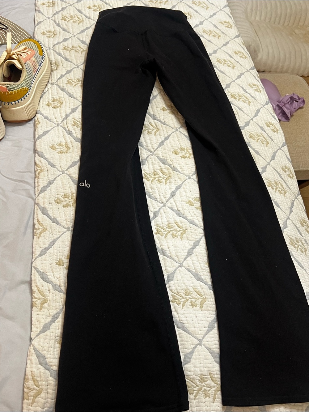 ALO Yoga Black High-Rise Flare Leggings